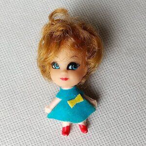 Vintage Tiny Doll, Small Doll, Retro Doll, Mini Doll, Adorable Little Doll Toy